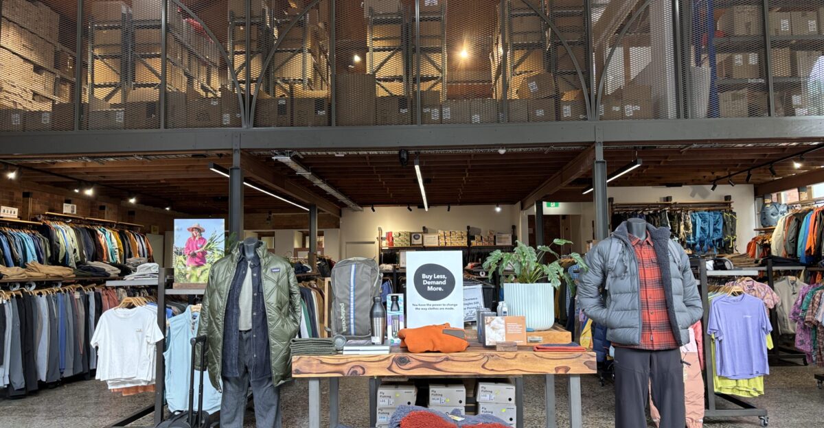 The interior of the Patagonia outlet store in Geelong
