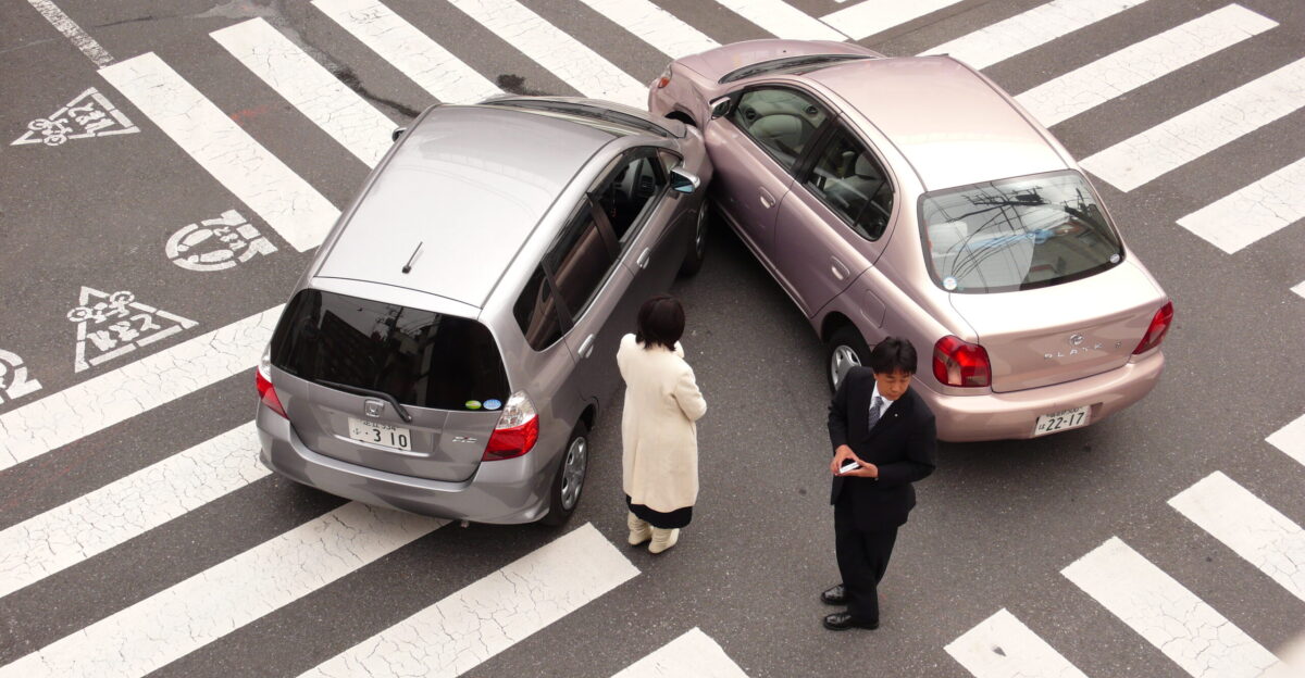 A car accident in Tokyo Japan