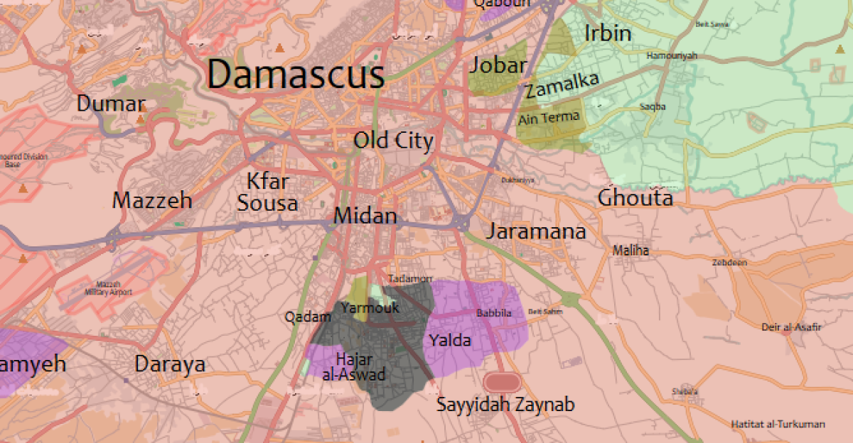 Controlled by the Syrian Government Controlled by the Syrian opposition Controlled by the Islamic State of Iraq and the Levant Truce ceasefire zones Contested unclear situation
