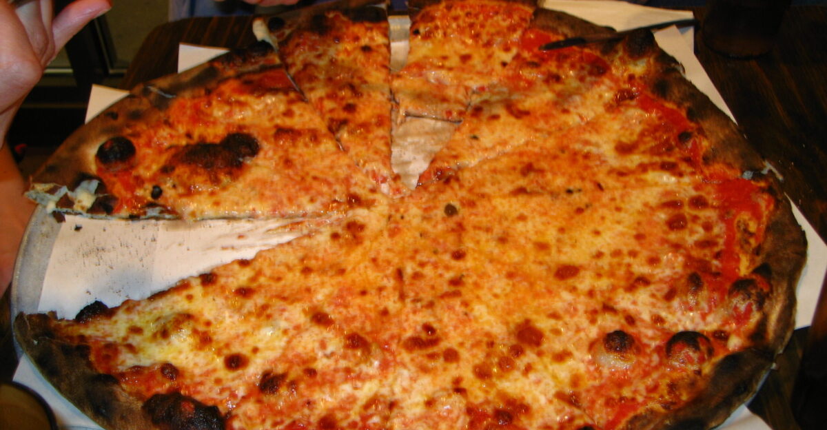 A large mozzarella pie from Modern Apizza - the best pizza in the world