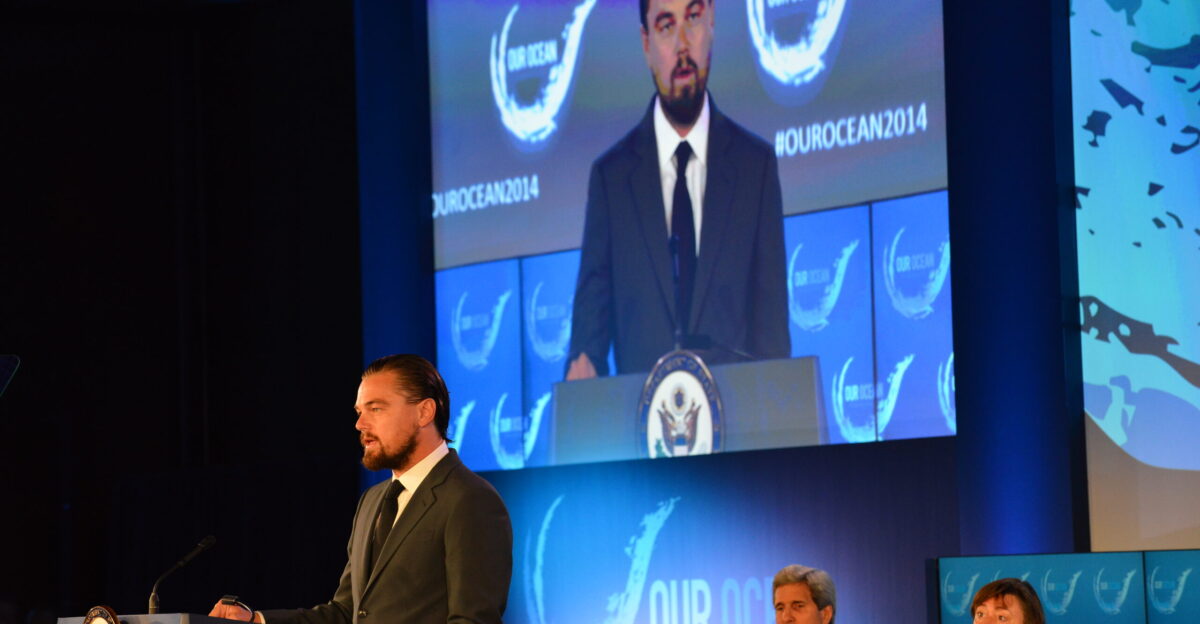 Leonardo DiCaprio delivers remarks at the 2014 Our Ocean Conference at the U S Department of State in Washington D C on June 17 2014 State Department photo Public Domain