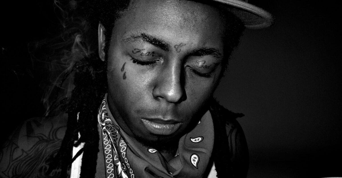 Black White photograph of Lil Wayne taken by RJ Shaughnessy