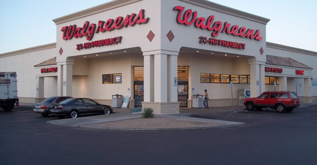 The storefront of the Walgreens market located at the intersection of Las Vegas Blvd North and Civic Center Drive in North Las Vegas Nevada