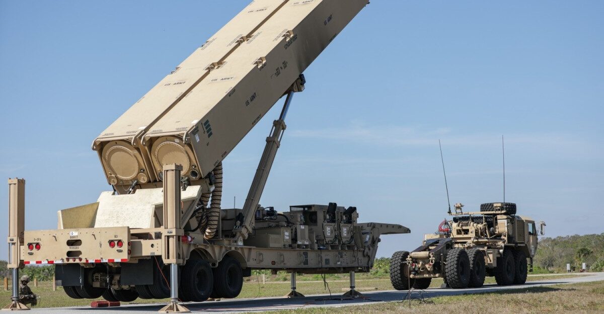 A U S Army Soldier lifts the hydraulic launching system on the new Long-Range Hypersonic Weapon LRHW during Operation Thunderbolt Strike at Cape Canaveral Space Force Station Florida March 3 2023 During the LRHW system development the Army s Rapid Capabilities Critical Technologies Office RCCTO implemented a Soldier-centered design concept which uses formal and informal Soldier touch points to obtain early feedback to influence design speed up development and ensure an operationally effective weapon system Photo Credit Spc Chandler Coats U S Army