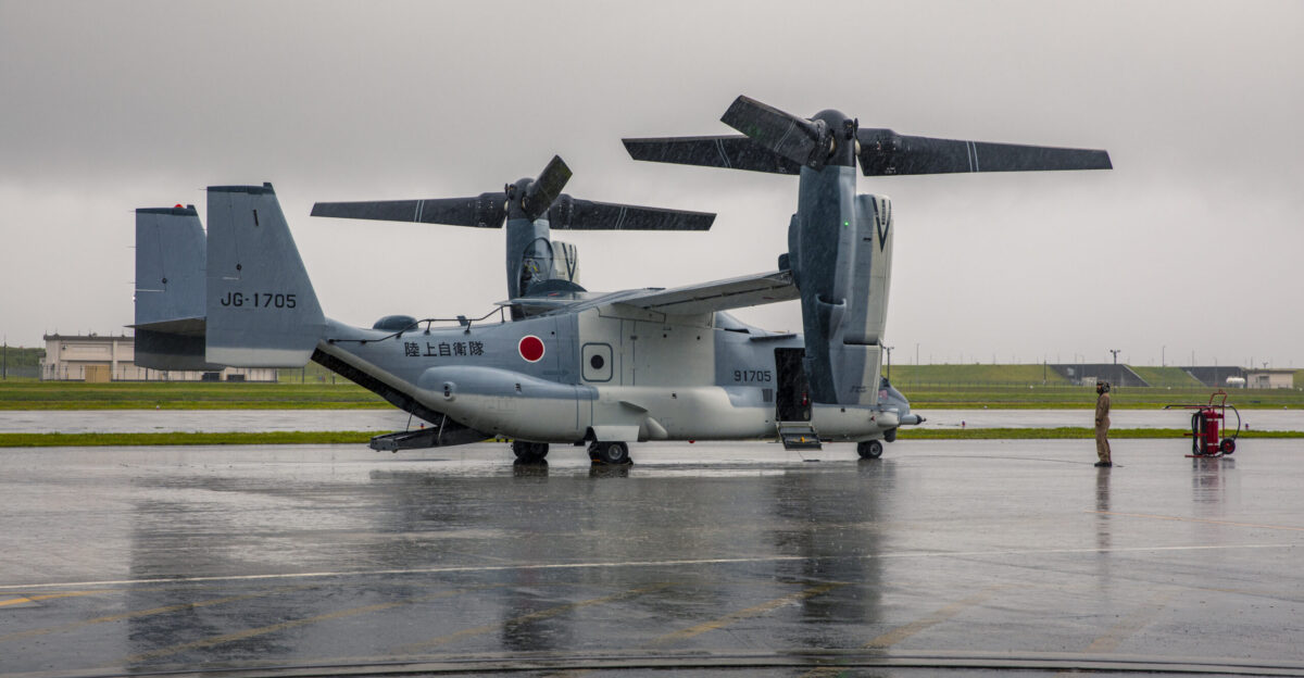 Japan Self-Defense Force Accepts Delivery of First V-22 Osprey