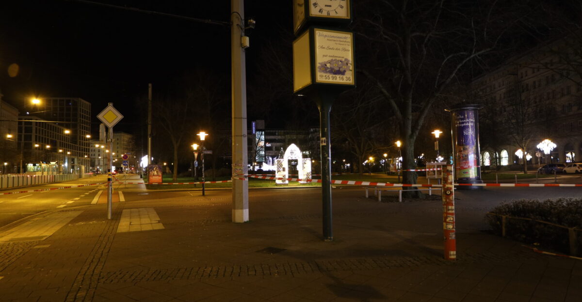 Police barricade after attack on Magdeburg Christmas market