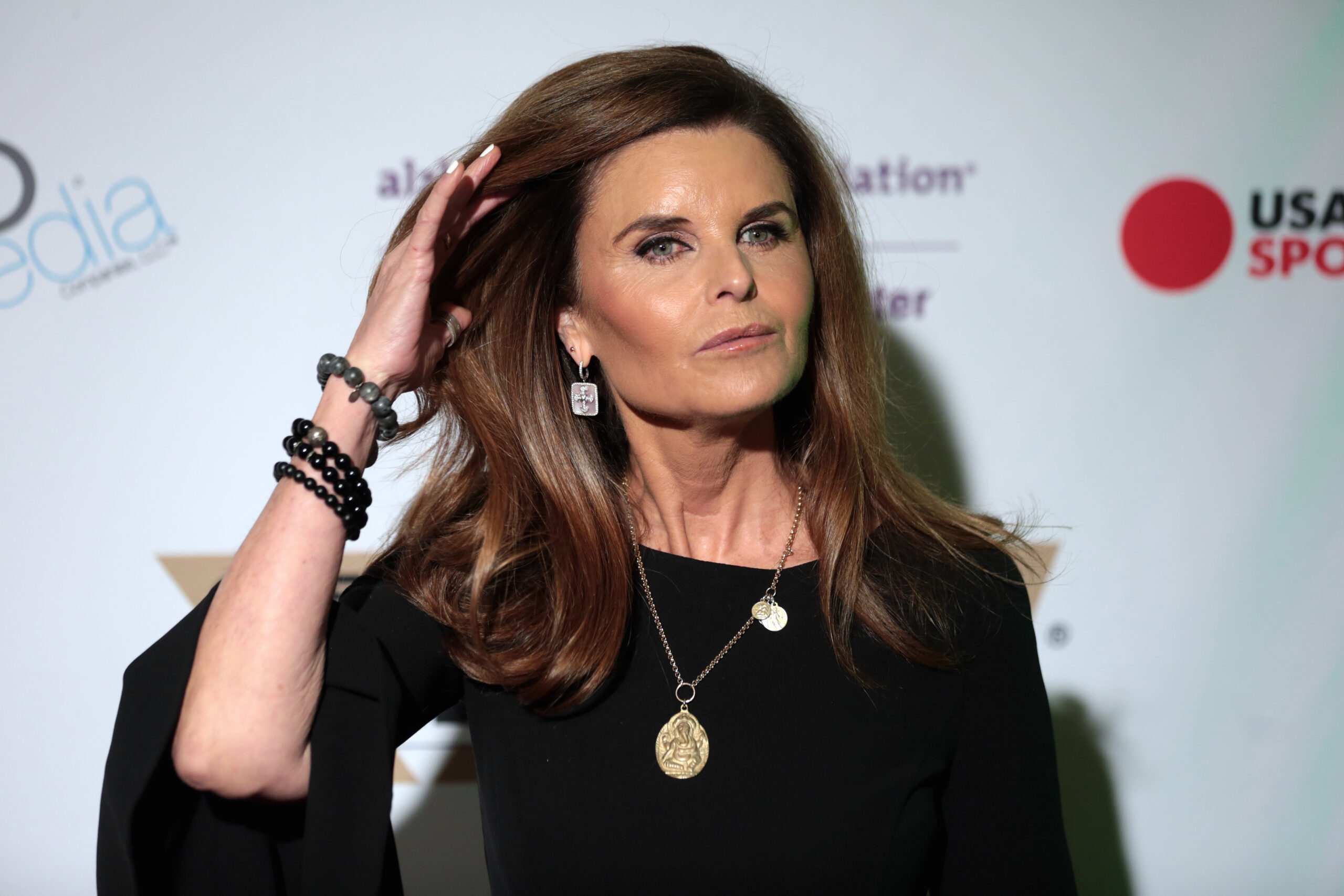 Maria Shriver on the red carpet at Celebrity Fight Night XXIV at the JW Marriott Desert Ridge Resort Spa in Phoenix Arizona Please attribute to Gage Skidmore if used elsewhere