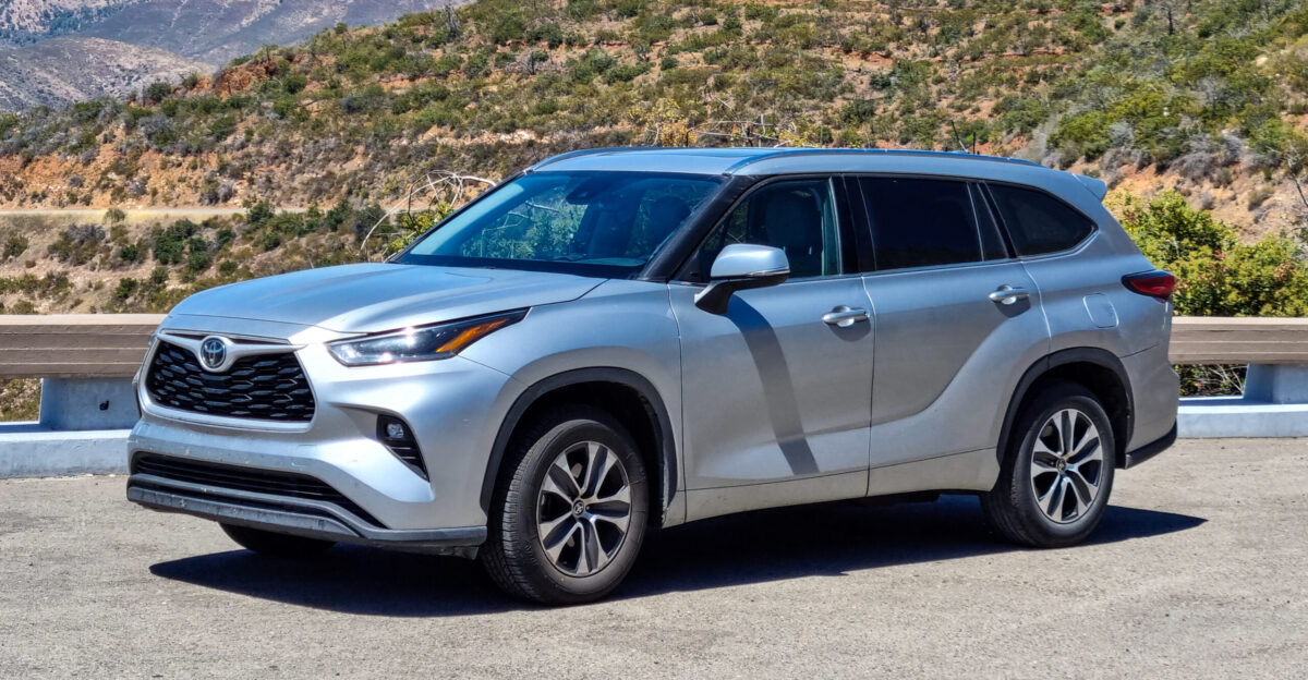 Toyota Highlander at Fremont s Fort Historical Marker in Mariposa California USA