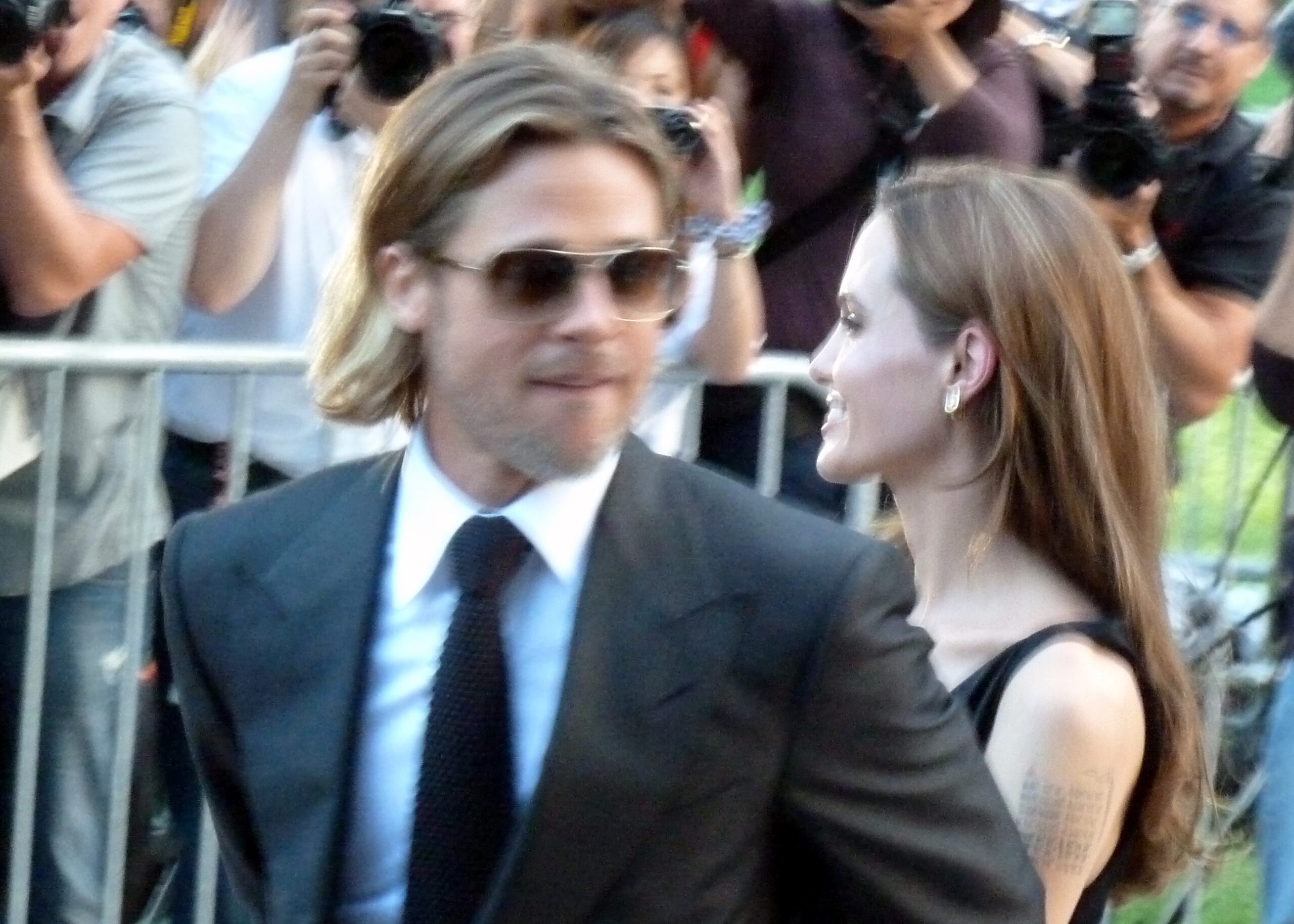 Brad Pitt and Angelina Jolie at the premiere of Moneyball Toronto Film Festival 2011 Almost a great picture