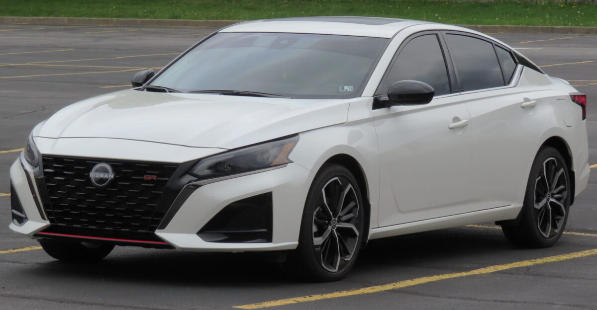 Nissan Altima SR photographed in New Castle Pennsylvania Finished in Pearl White TriCoat