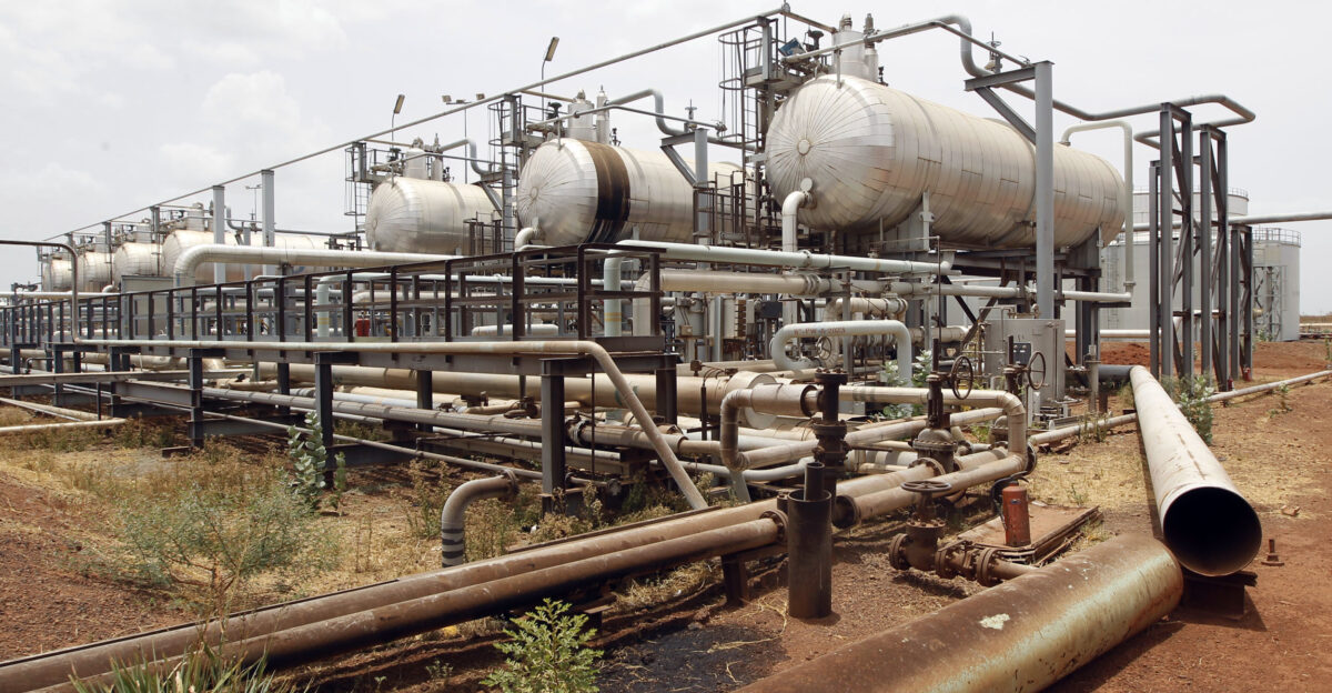 Oil processing facility in Unity State South Sudan formerly Sudan 2012