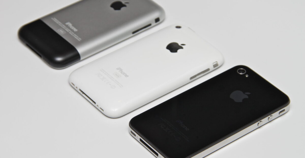 Original iPhone 8GB iPhone 3G 16GB and iPhone 4 32GB New version with iPhone 5 1