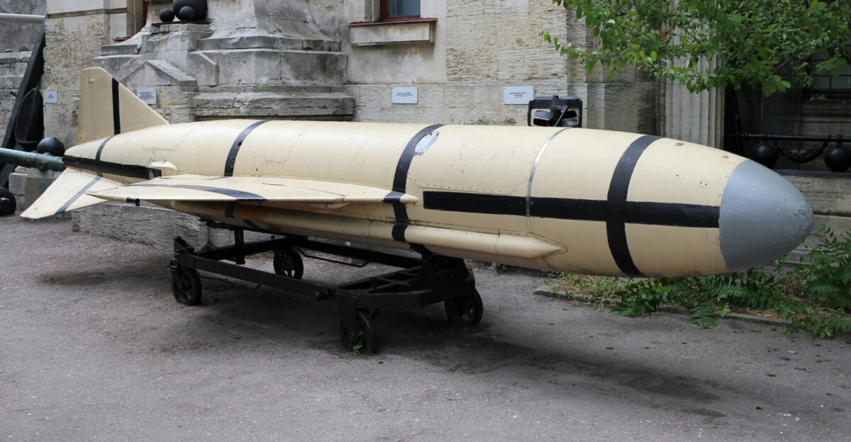 The P-15M Termit SS-N-2c Styx anti-ship missile in the Black Sea Fleet Museum Sevastopol