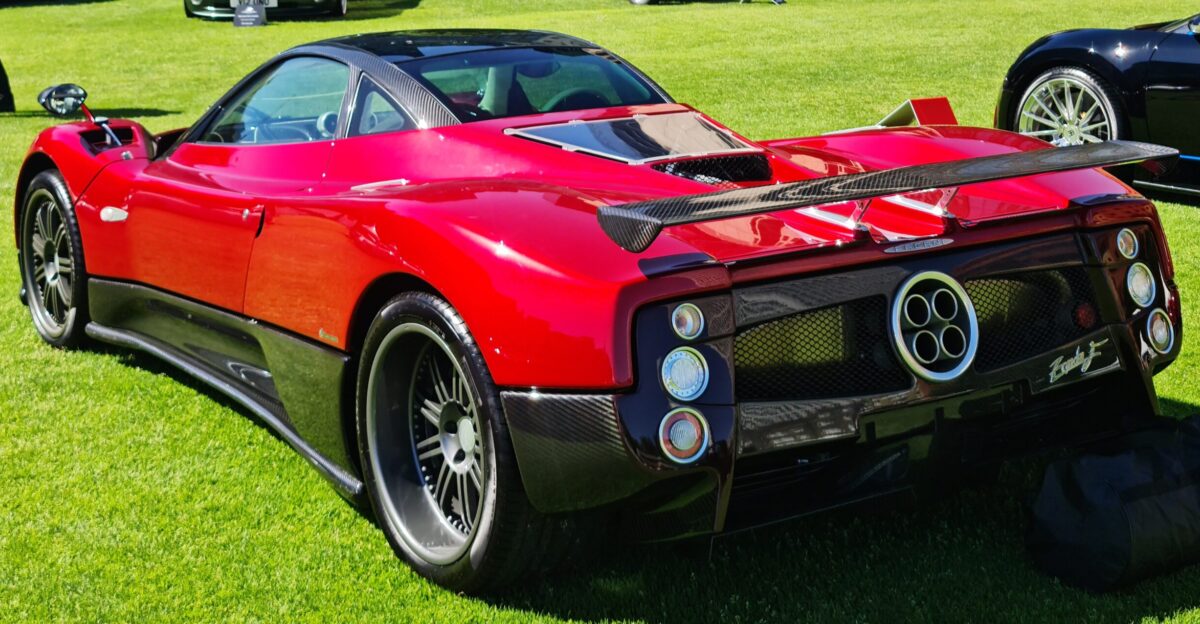 A Pagani Zonda F Clubsport taken at the London Concours 2021