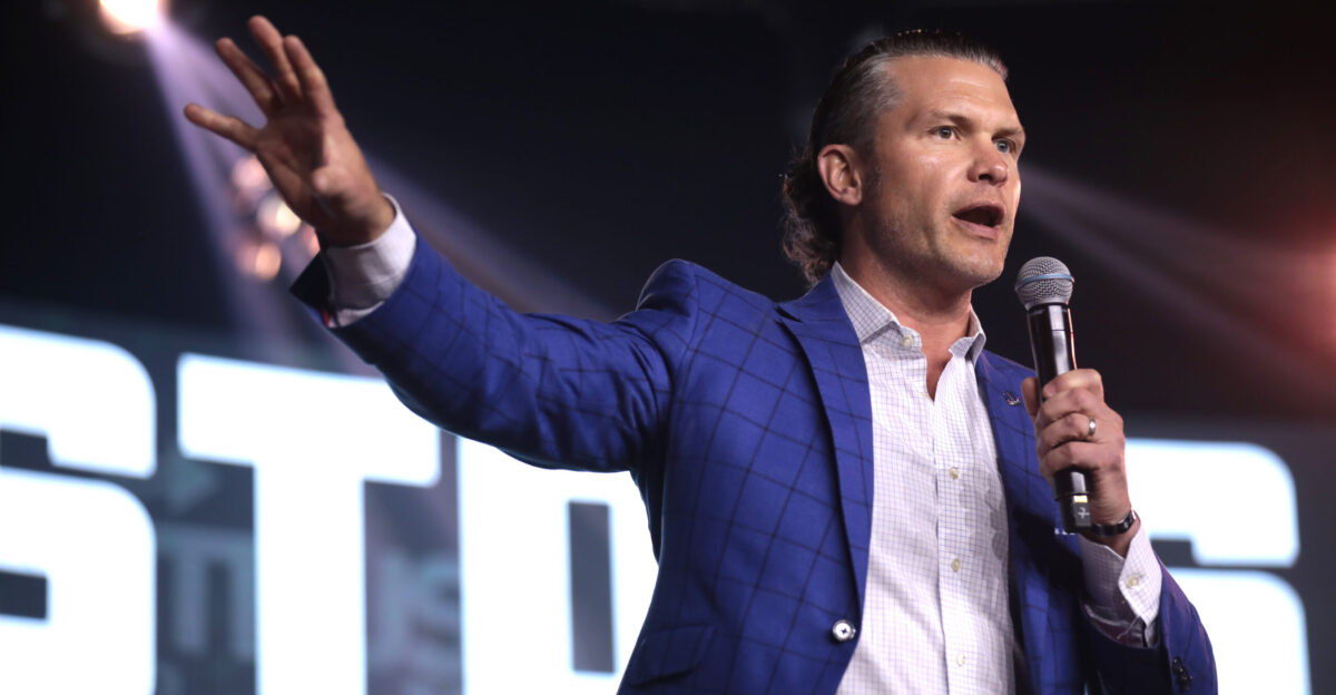 Pete Hegseth speaking with attendees at the 2023 Pastors Summit hosted by Turning Point Faith at the Omni Nashville Hotel in Nashville Tennessee