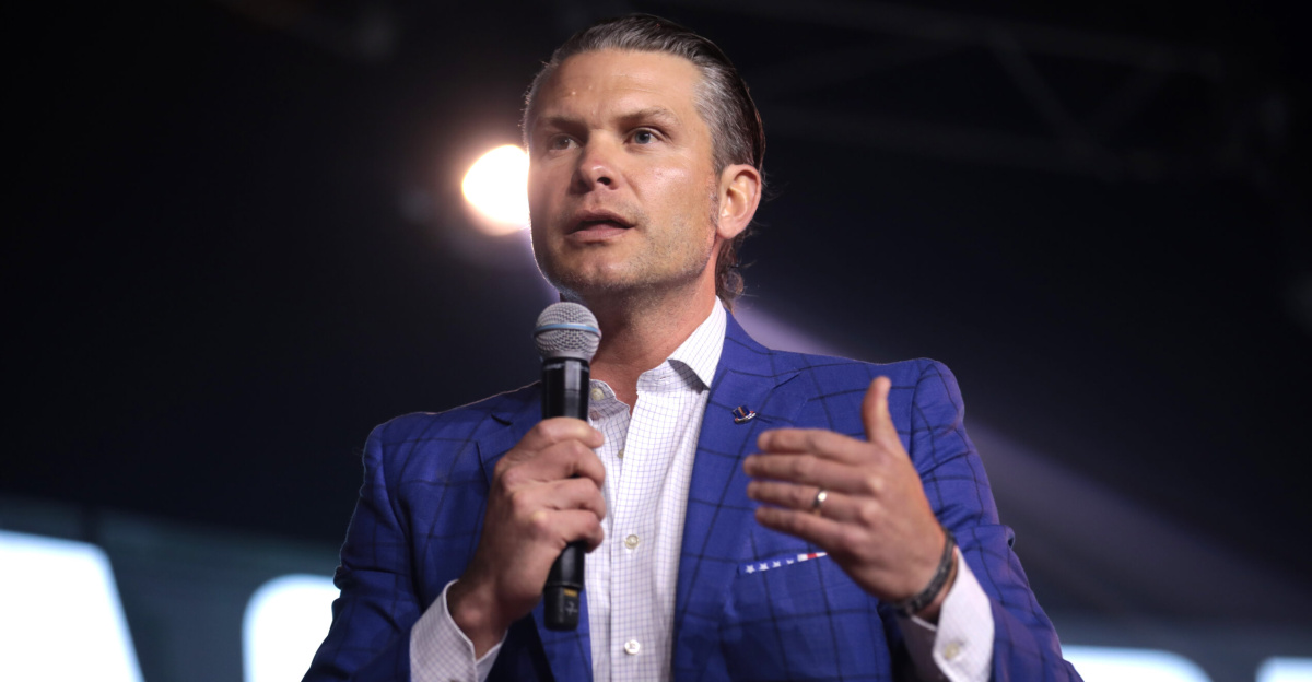 Pete Hegseth speaking with attendees at the 2023 Pastors Summit hosted by Turning Point Faith at the Omni Nashville Hotel in Nashville, Tennessee.