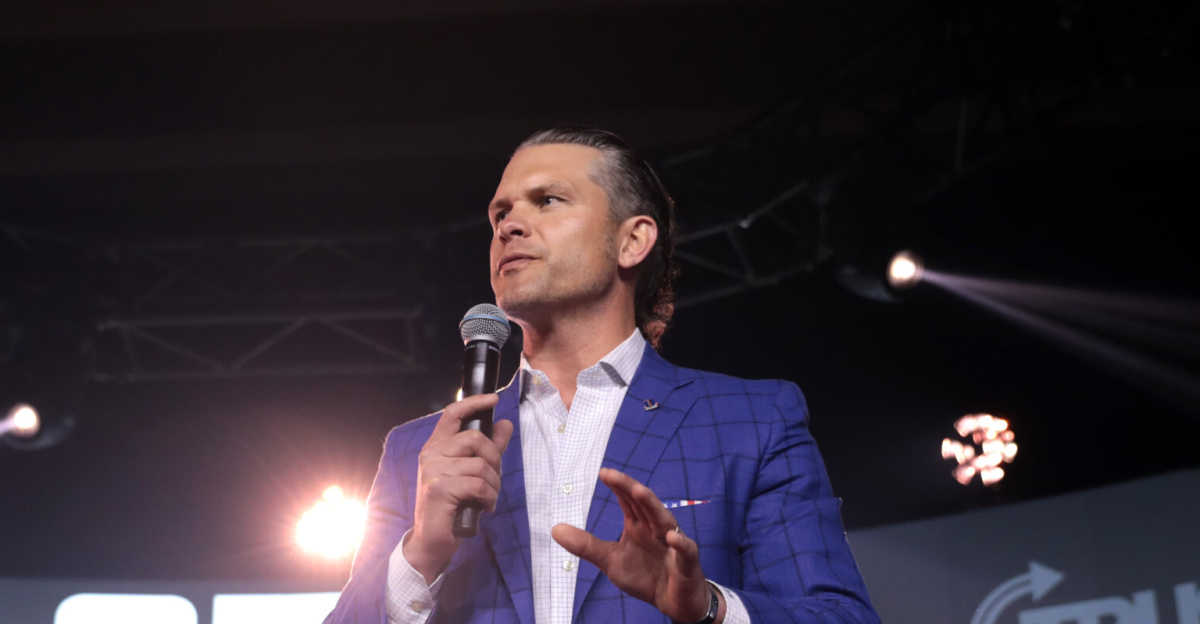 Pete Hegseth speaking with attendees at the 2023 Pastors Summit hosted by Turning Point Faith at the Omni Nashville Hotel in Nashville, Tennessee.