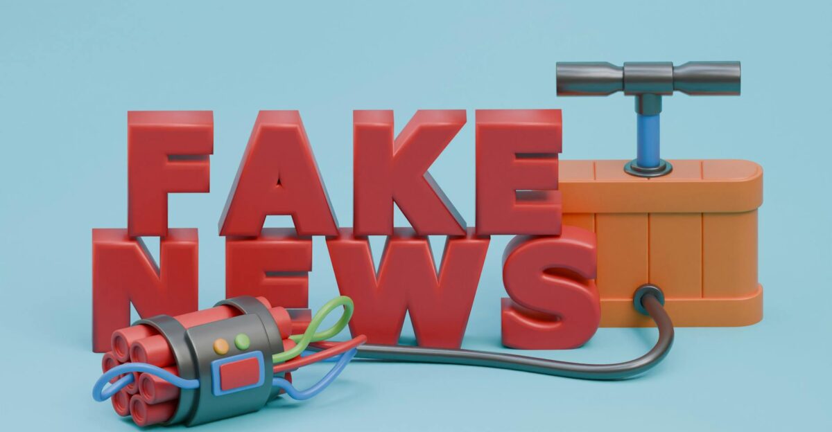 Fake News Explosion 3D Render