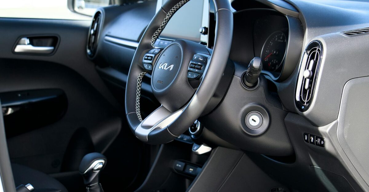 Explore the sleek and modern interior of a Kia Picanto showcasing design and functionality