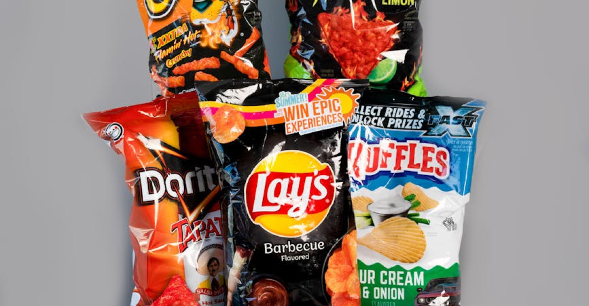 Collection of various flavored snack bags perfect for party or snacking