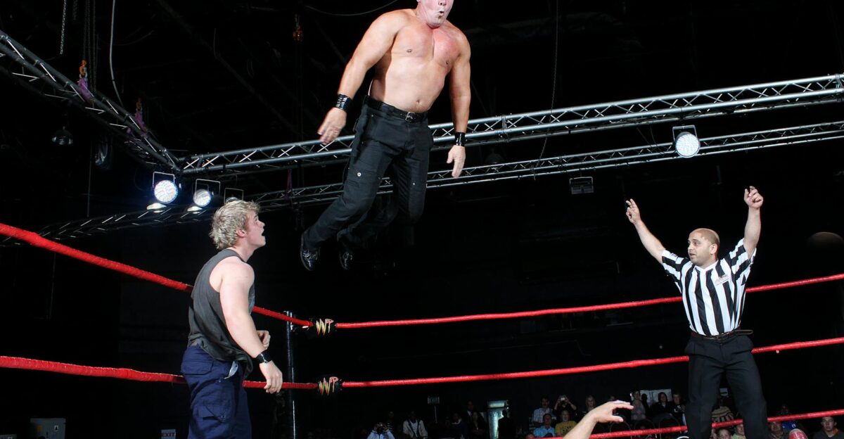 Exciting wrestling match captures athleticism and drama in the ring