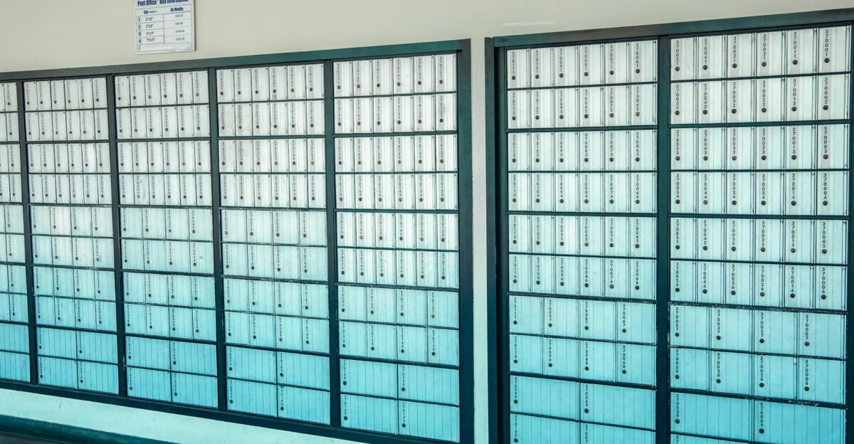 Rows of mailboxes in a Los Angeles post office showcasing organization and service