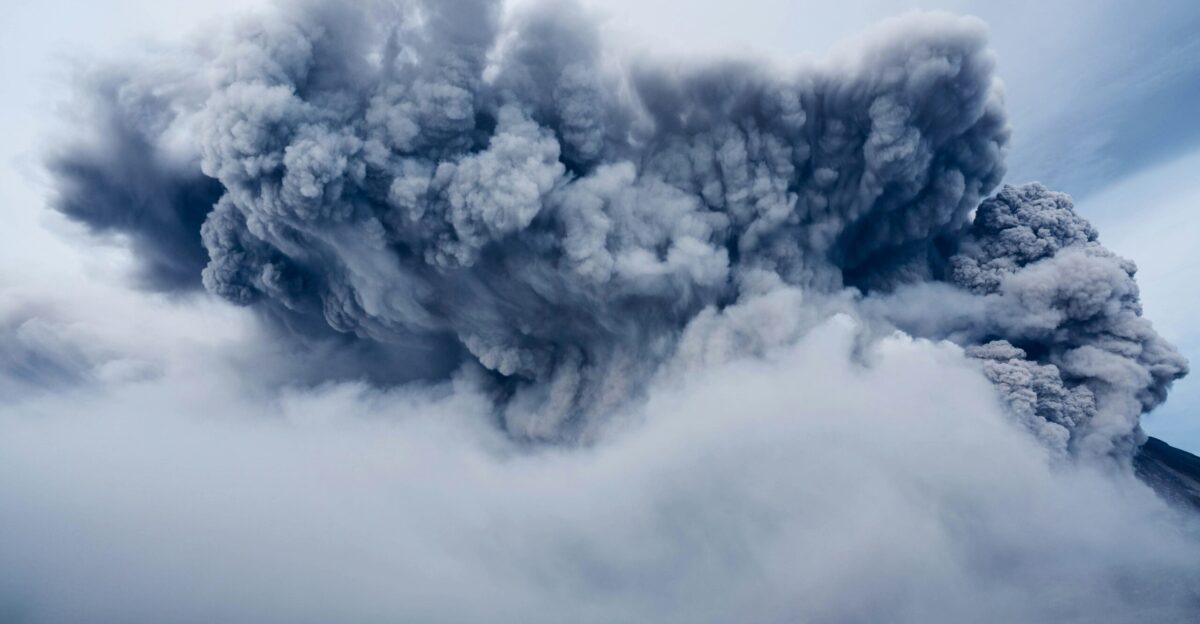 landscape photography of smoke