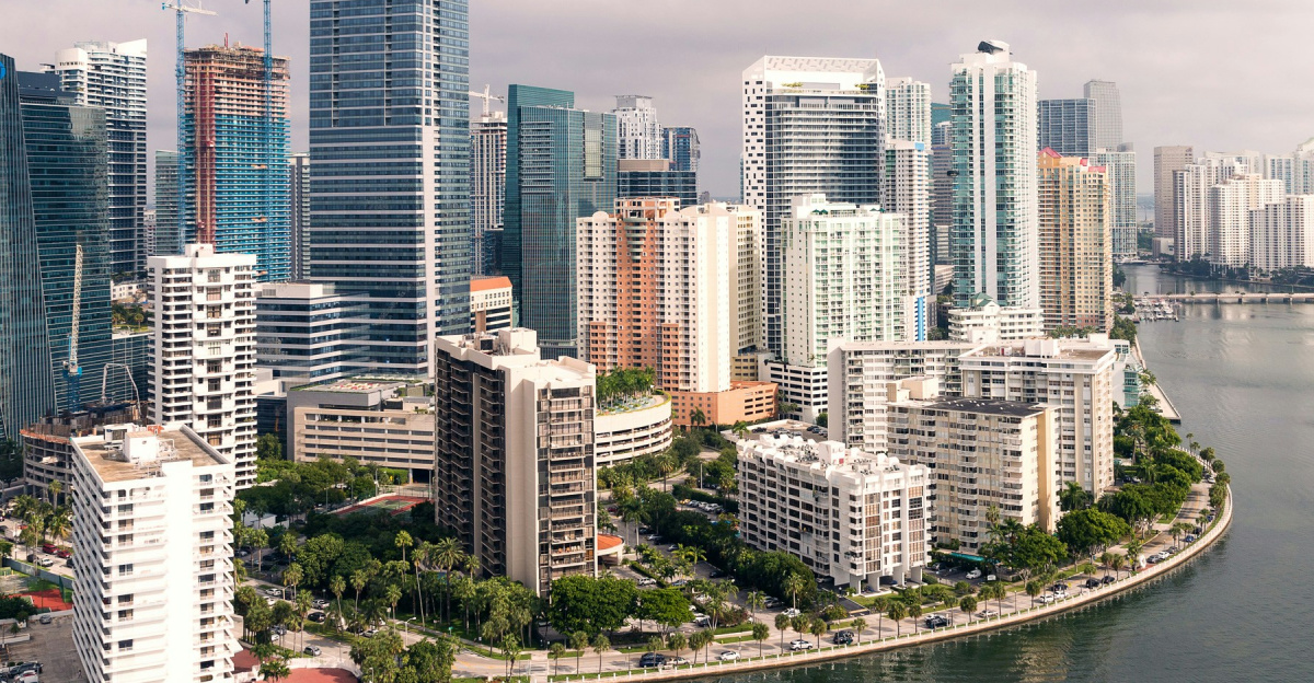 aerial photography of high-rise buildings near sea