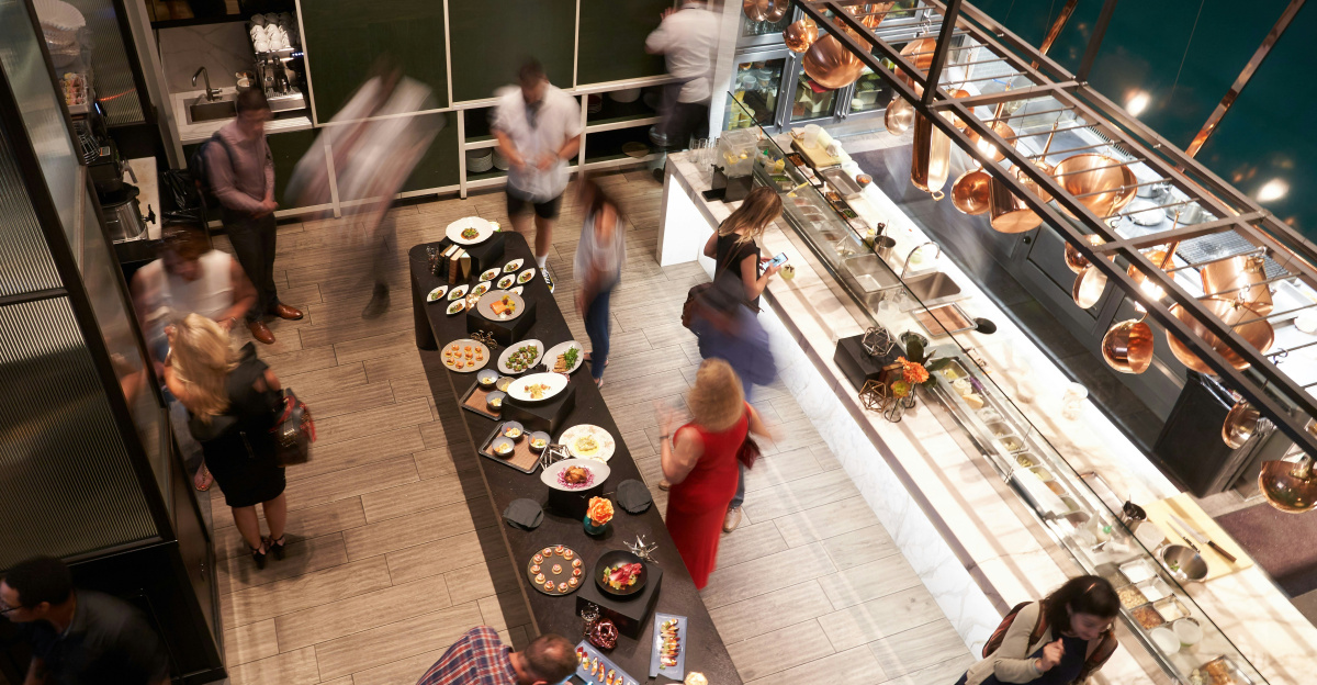 people inside store standing and sitting