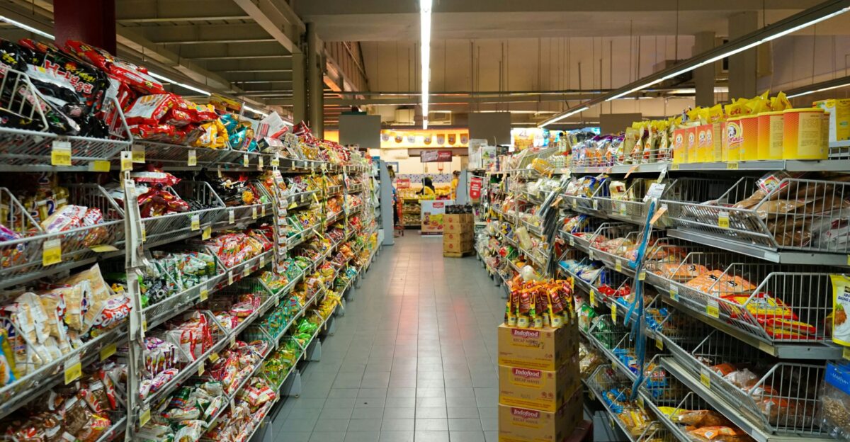 pile of grocery items