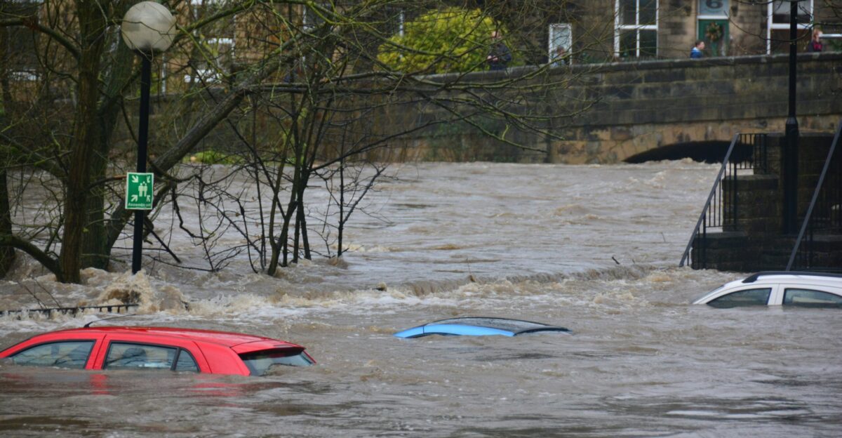 car on body of water