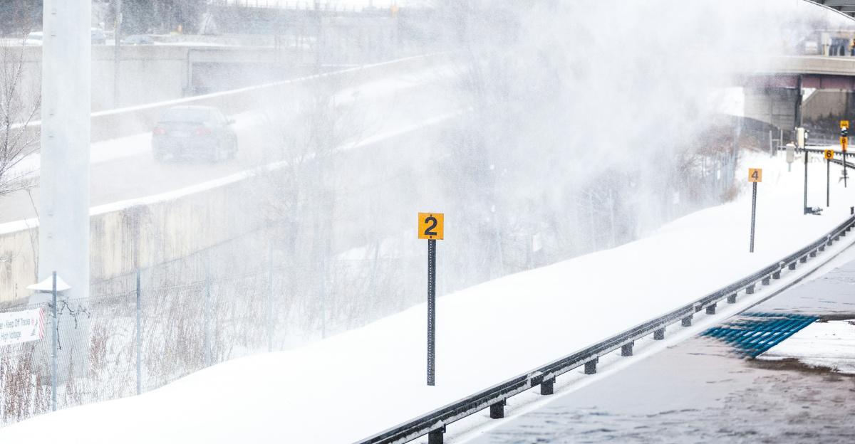 road covered in snow