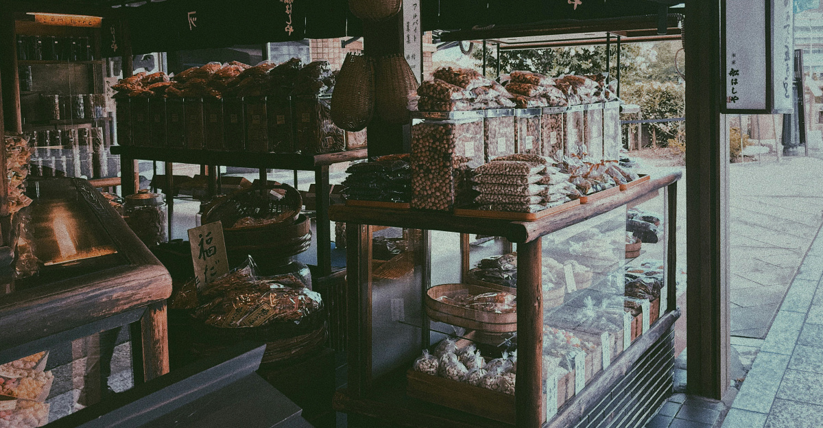assorted food display on display counter