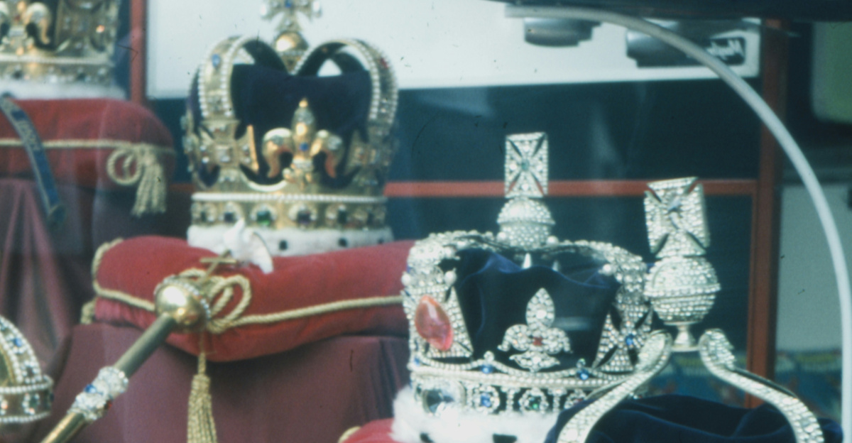 gold and red trophy on glass shelf