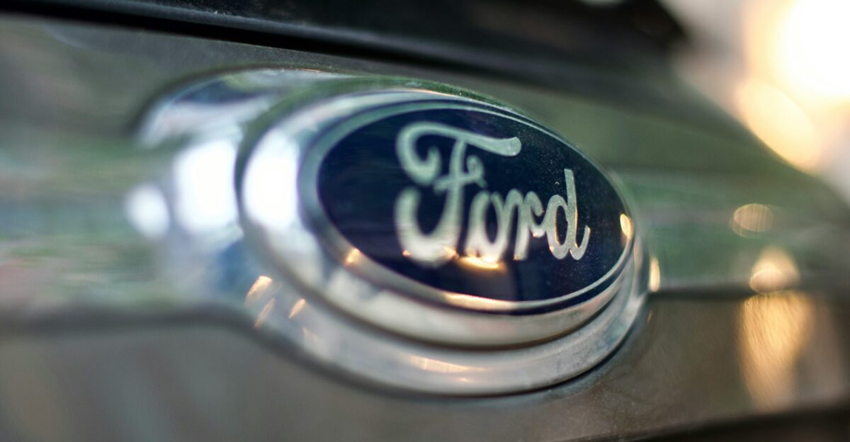 gray and black ford emblem