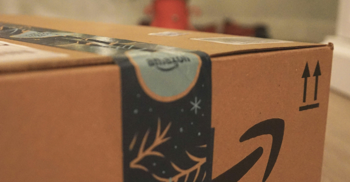 brown and black floral box