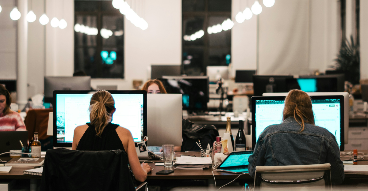 people sitting on chair in front of computer