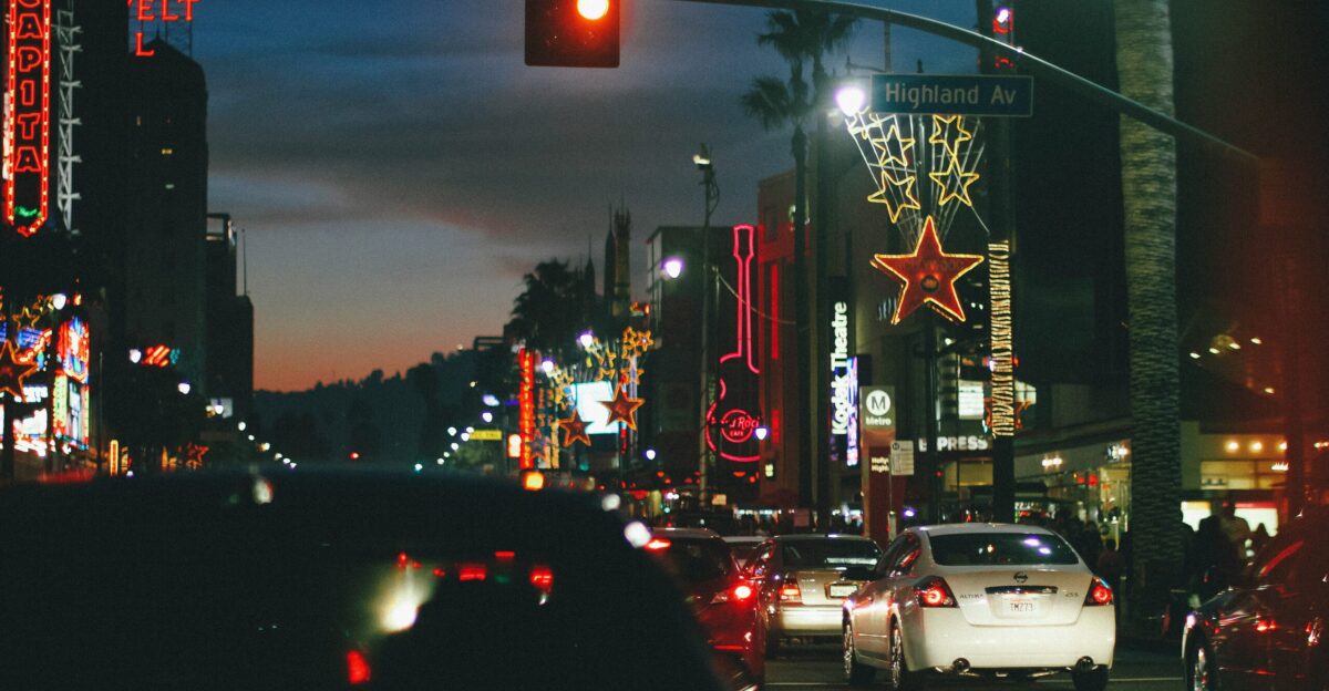 cars on road during night time