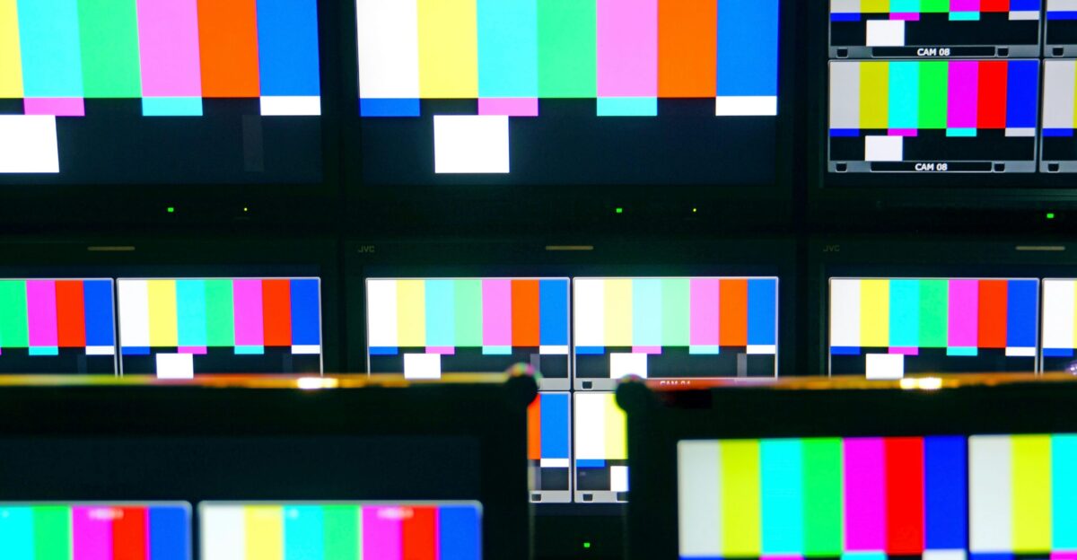 black red green blue and yellow abstract painting