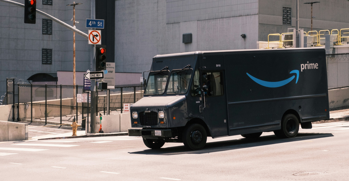 blue and white van parked near white building during daytime