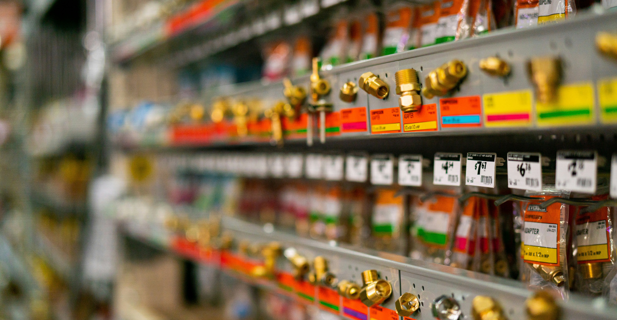a store shelf filled with lots of different items