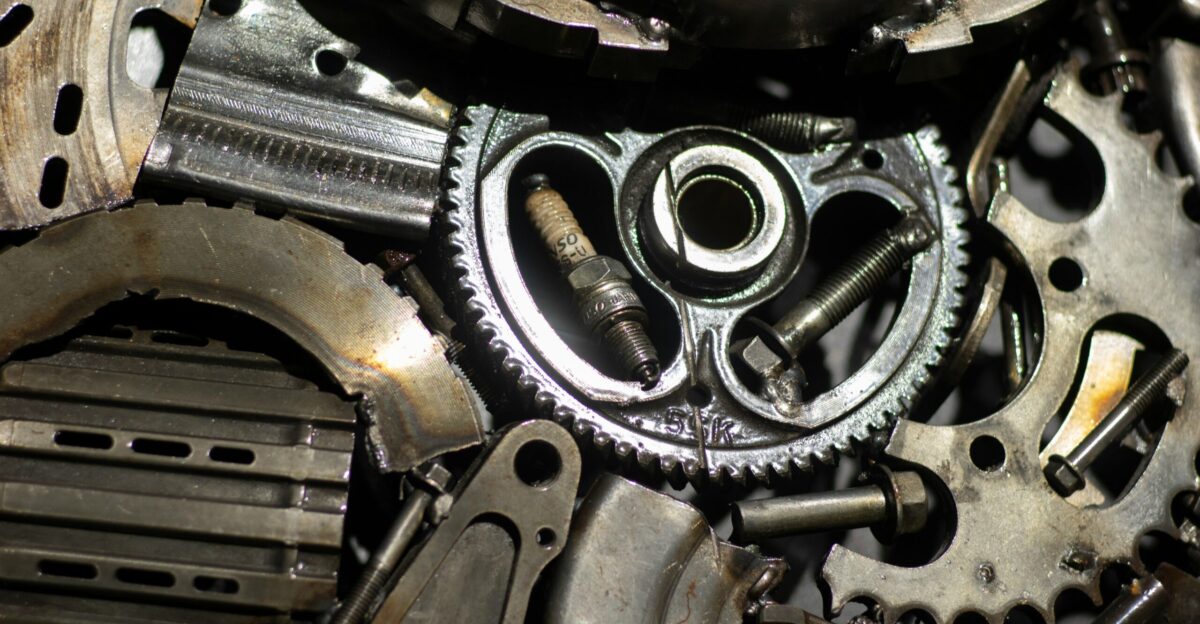 a close up of the gears of a machine