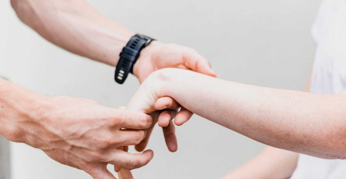 a couple of people that are holding hands