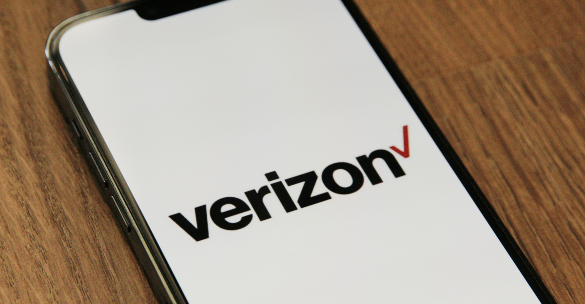 the verizon logo is displayed on an iphone