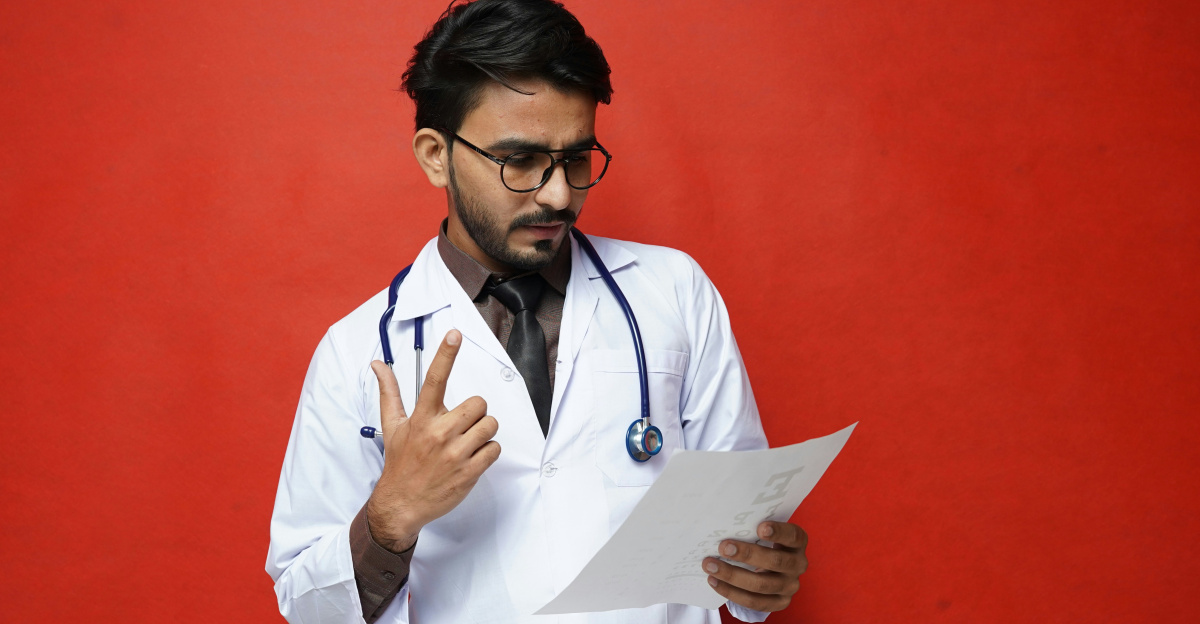 a doctor holding a clipboard