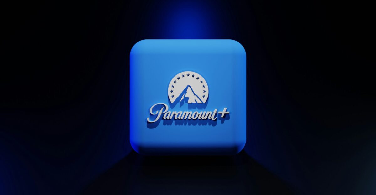 a blue container with a logo