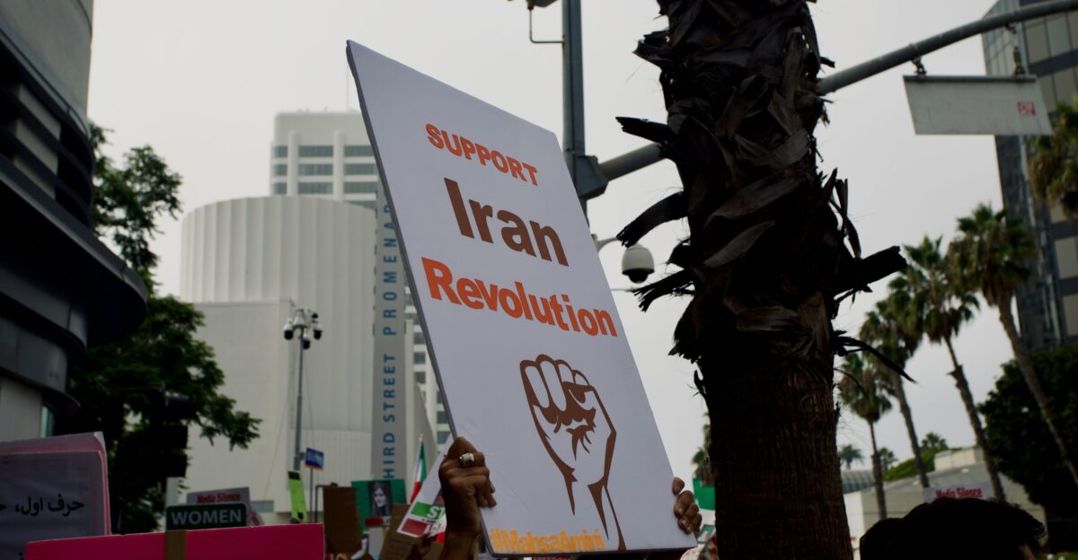 a large sign with a message