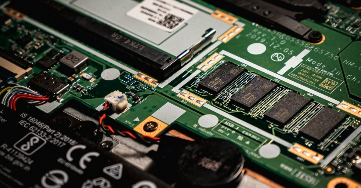 a close-up of a circuit board