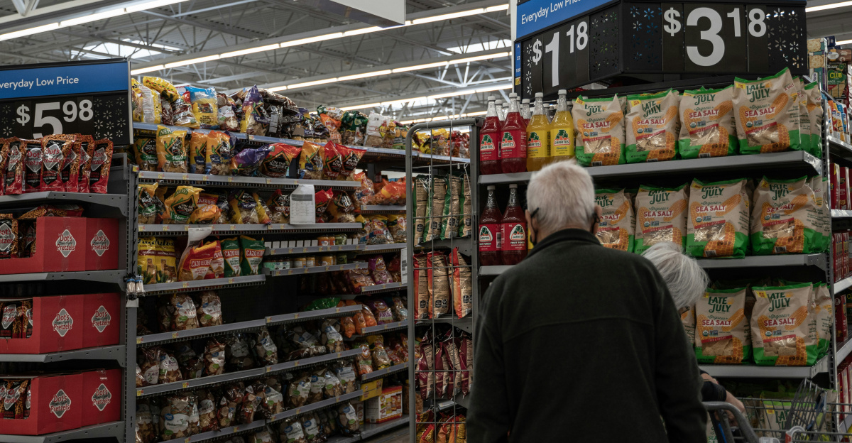 a person standing in a store