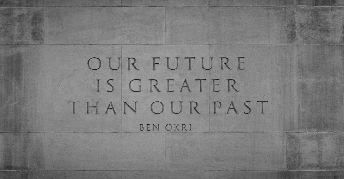 a black and white photo with a quote on it